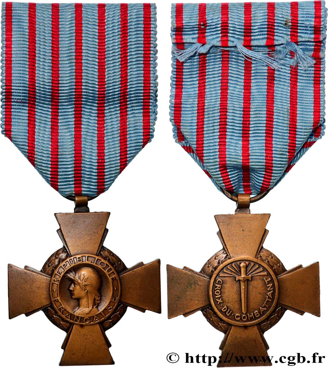 TROISIÈME RÉPUBLIQUE Croix du combattant TTB