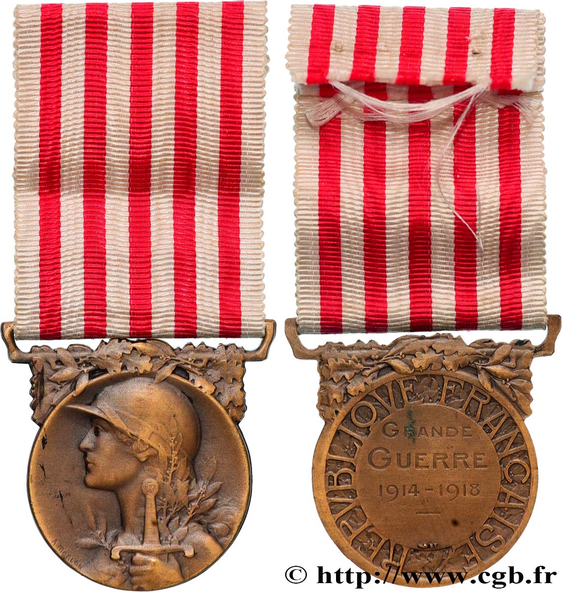 DRITTE FRANZOSISCHE REPUBLIK Médaille commémorative de la guerre 1914-1918 SS