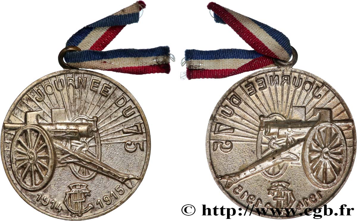 III REPUBLIC Médaille, Journée du 75 AU