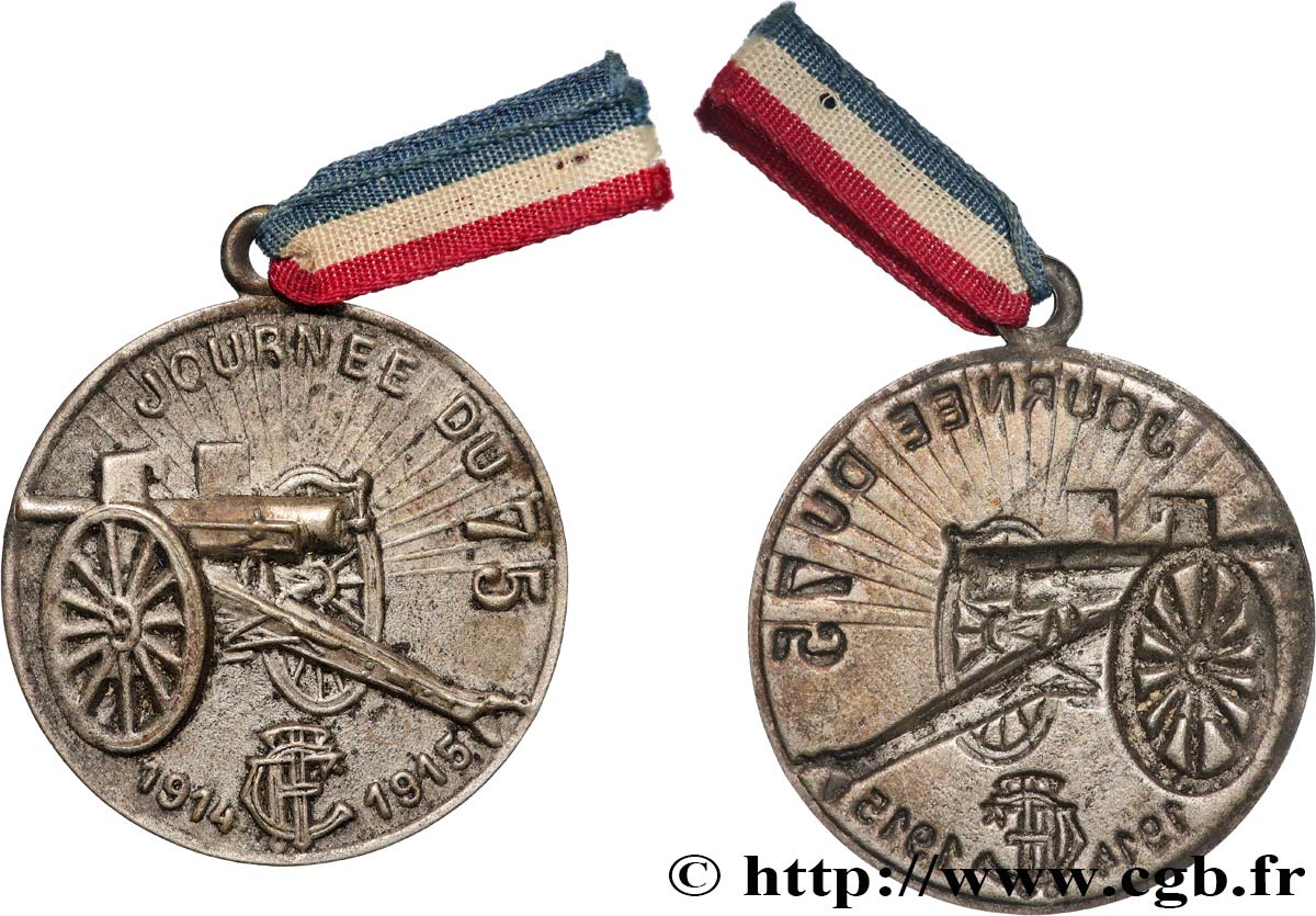 III REPUBLIC Médaille, Journée du 75 XF