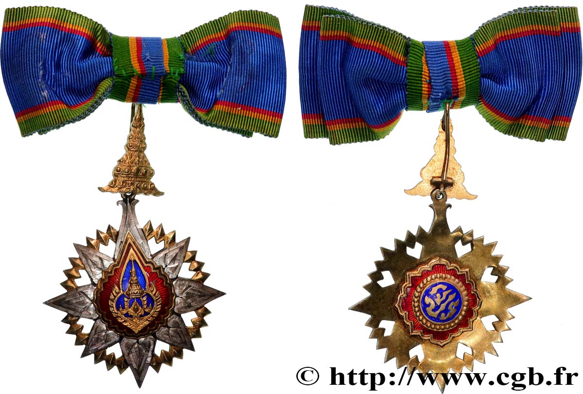 THAÏLANDE Médaille, Ordre de la couronne de Thaïlande, 4e classe TTB+