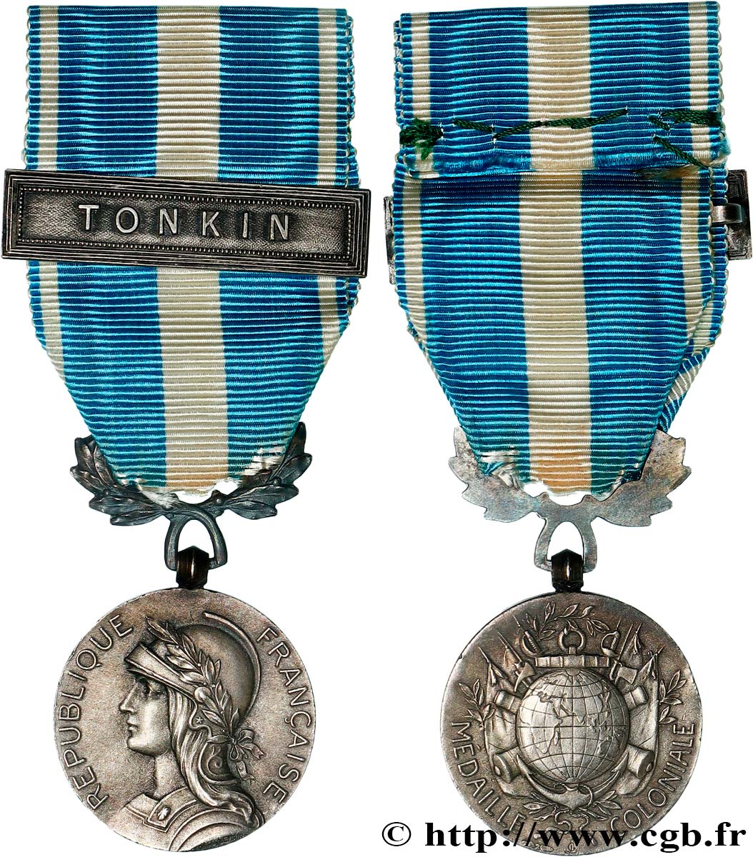 III REPUBLIC Médaille coloniale, TONKIN AU