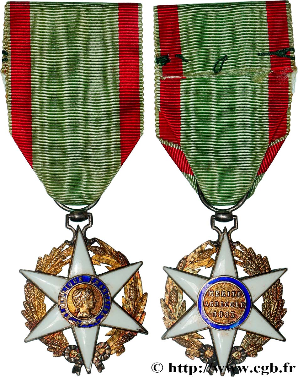 CINQUIÈME RÉPUBLIQUE Médaille, Mérite agricole TTB