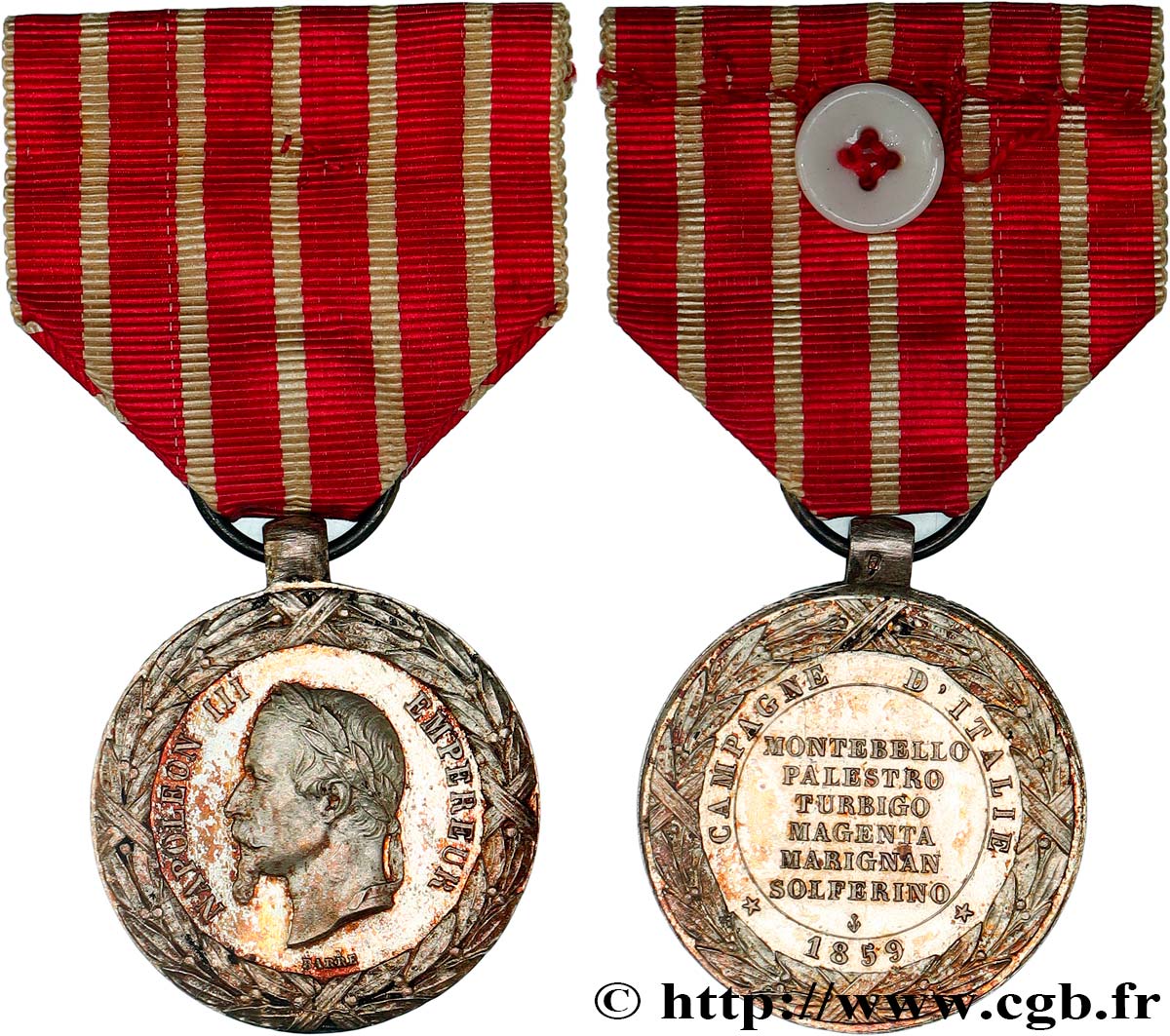 ZWEITES KAISERREICH Médaille de la campagne d’Italie fVZ