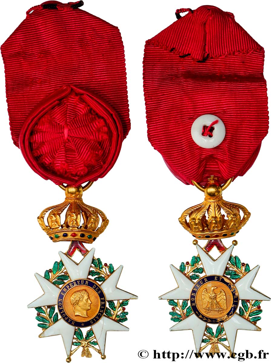 SECONDO IMPERO FRANCESE Médaille, Légion d’honneur, Croix d’officier, modèle second empire BB