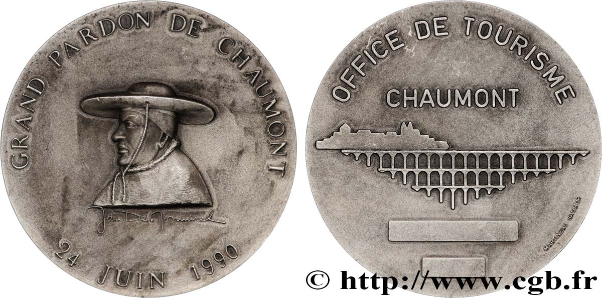 QUINTA REPUBBLICA FRANCESE Médaille, Office de tourisme de Chaumont q.SPL