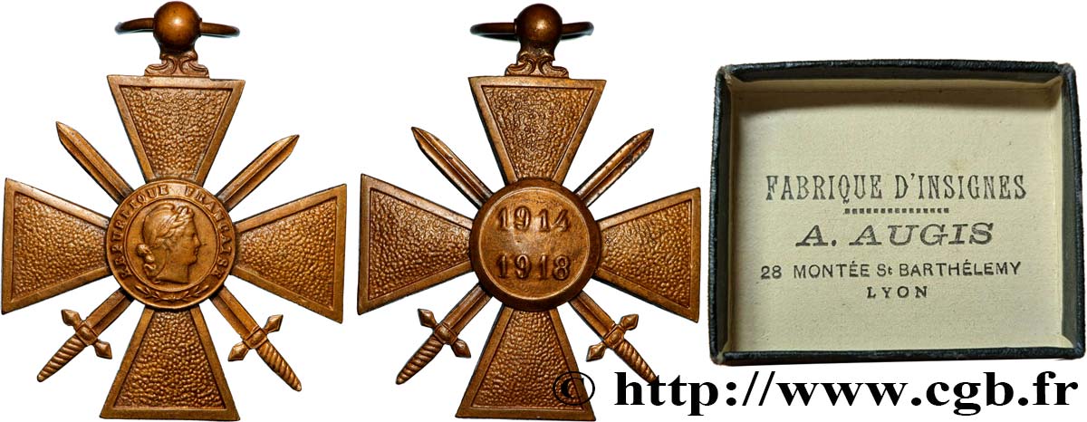 DRITTE FRANZOSISCHE REPUBLIK Croix de guerre, 1914-1918 SS