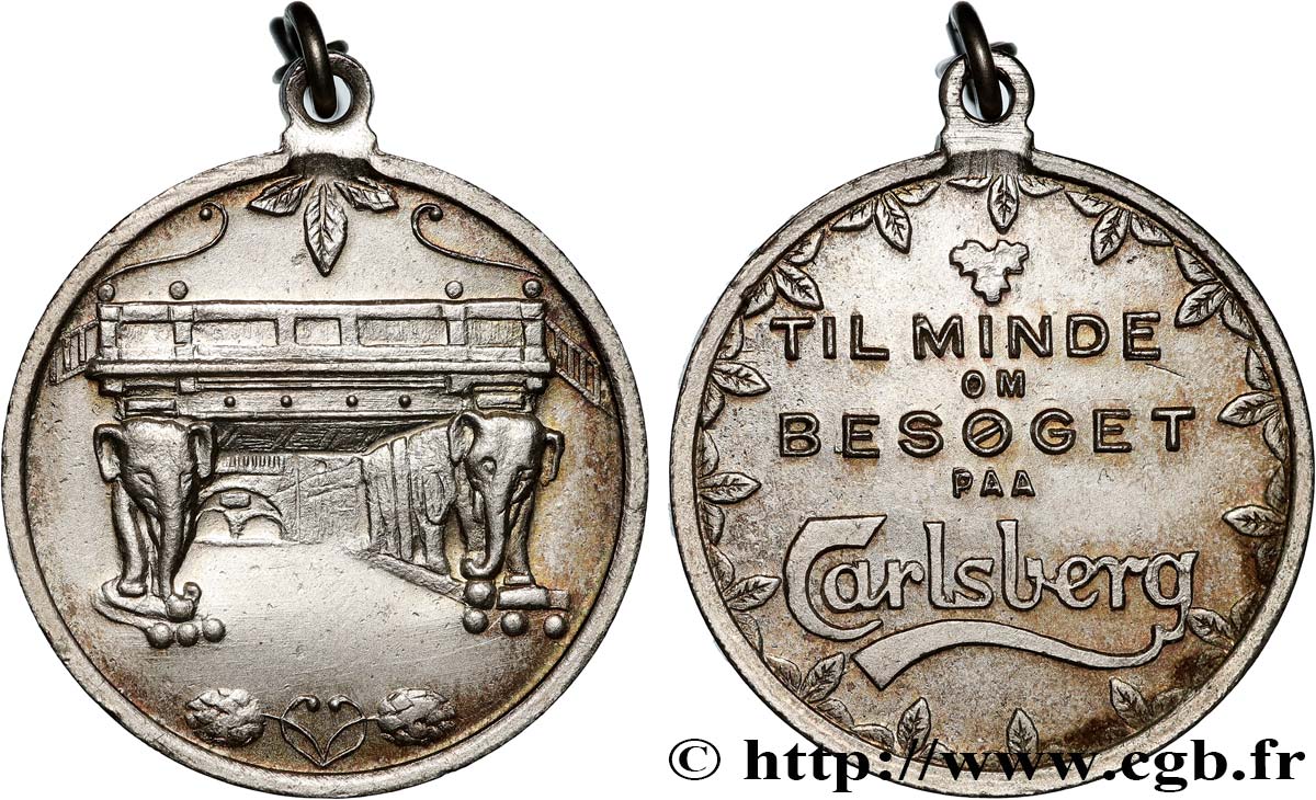 DANEMARK Médaille, En mémoire de la visite à Carlsberg SUP