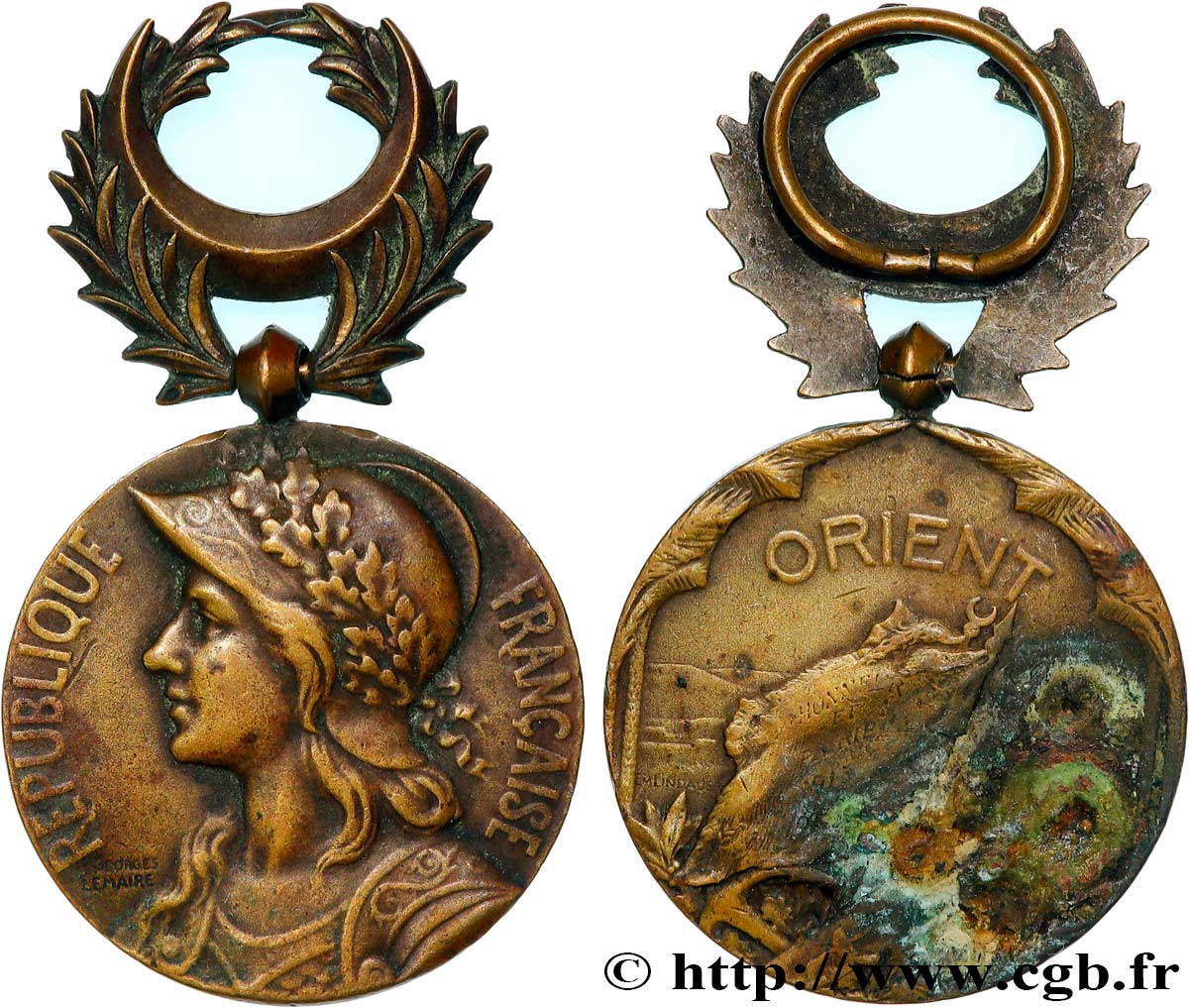 DRITTE FRANZOSISCHE REPUBLIK Médaille coloniale, ORIENT SS/fSS