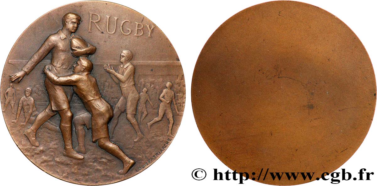 SPORTS Médaille, Rugby par Louis Patriarche XF