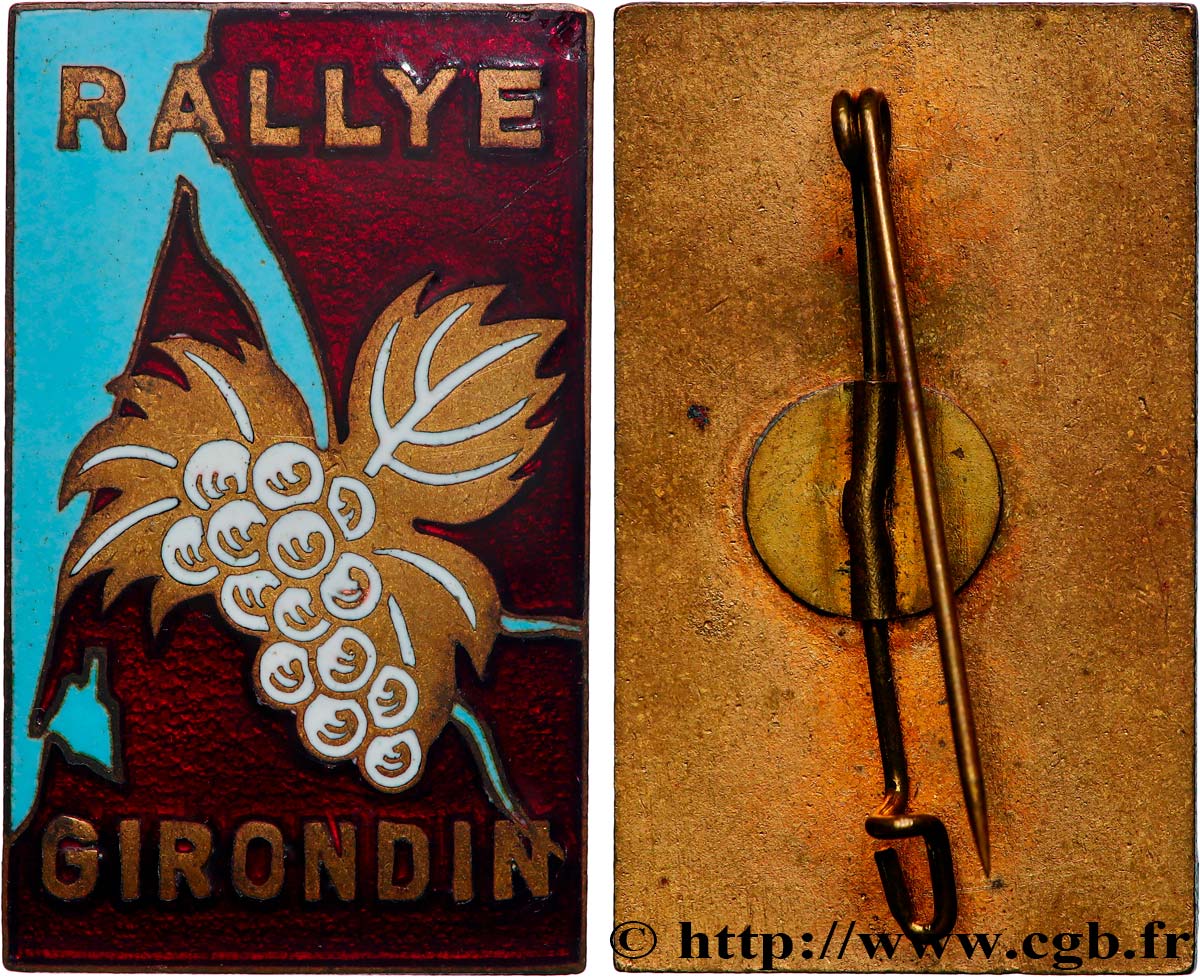 TROISIÈME RÉPUBLIQUE Médaille, Rallye girondin TTB+