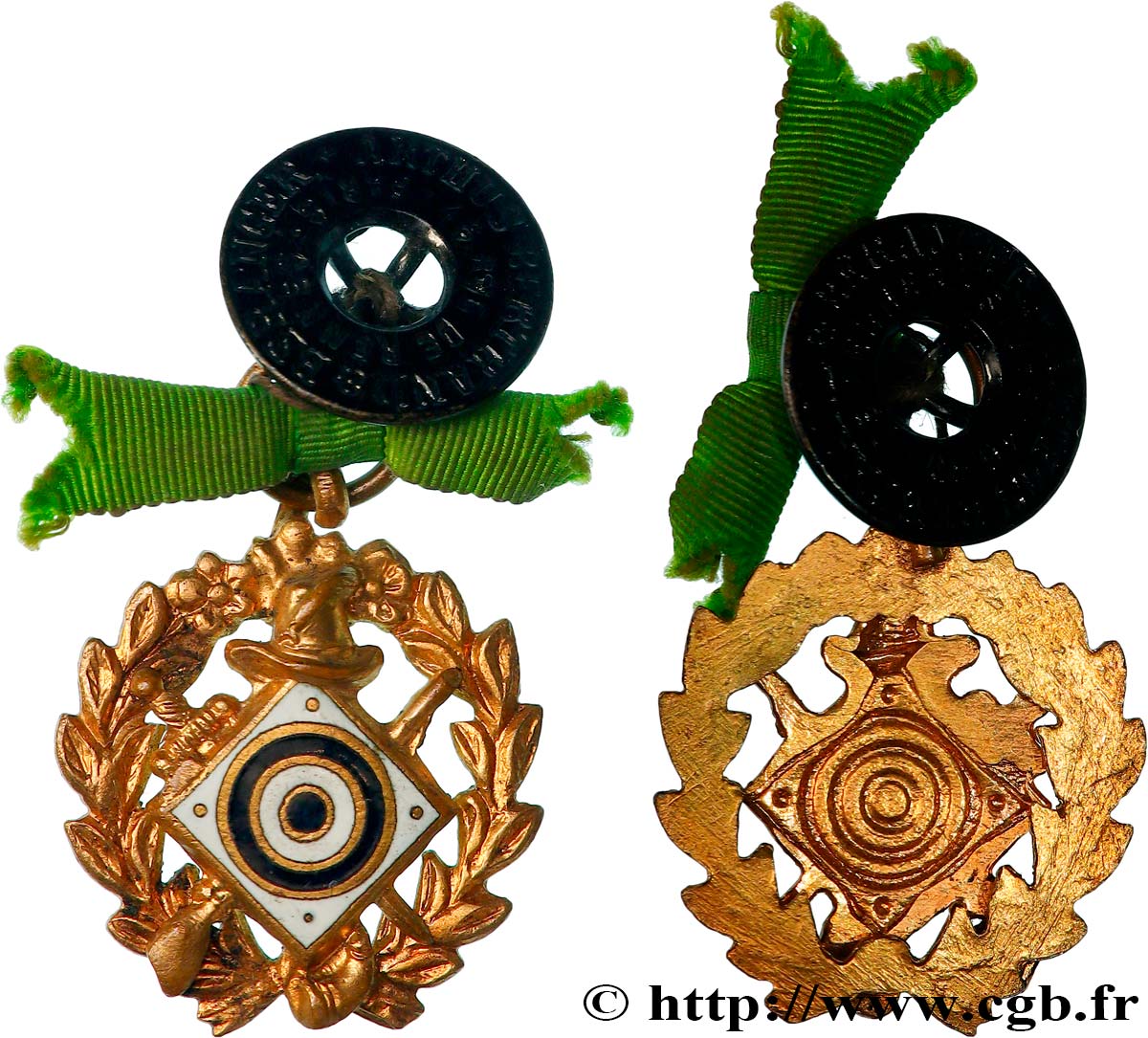 TIR ET ARQUEBUSE Médaille de récompense, Tir et arquebuse AU