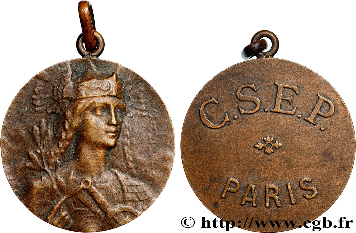 TROISIÈME RÉPUBLIQUE Médaille, Gallia, C. S. E. P. TTB