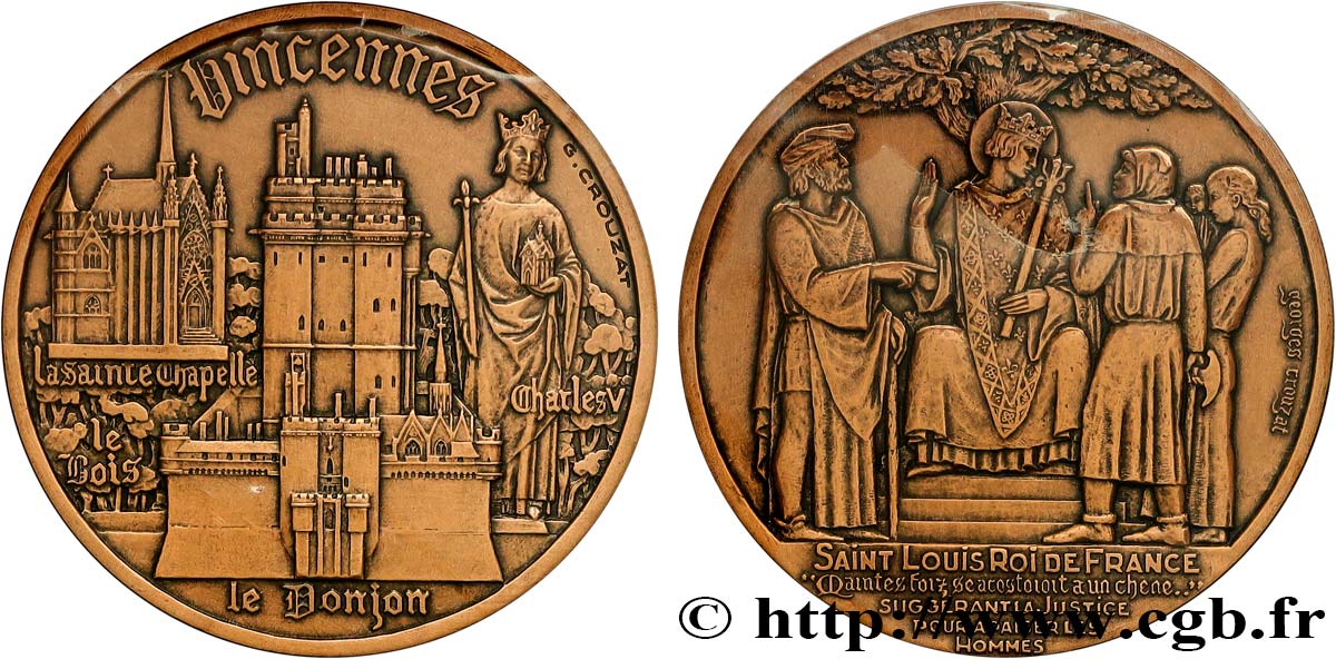 BUILDINGS AND HISTORY Médaille, Vincennes, son donjon, son bois, La Sainte Chapelle FDC