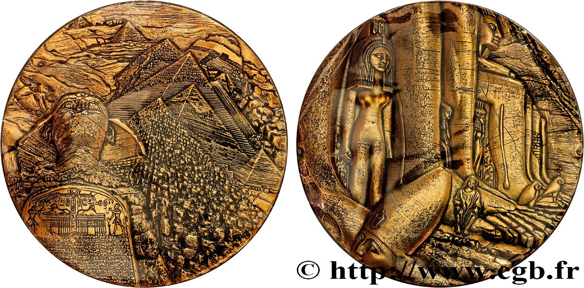 EGYPT Médaille, Monuments historiques d’Egypte MS
