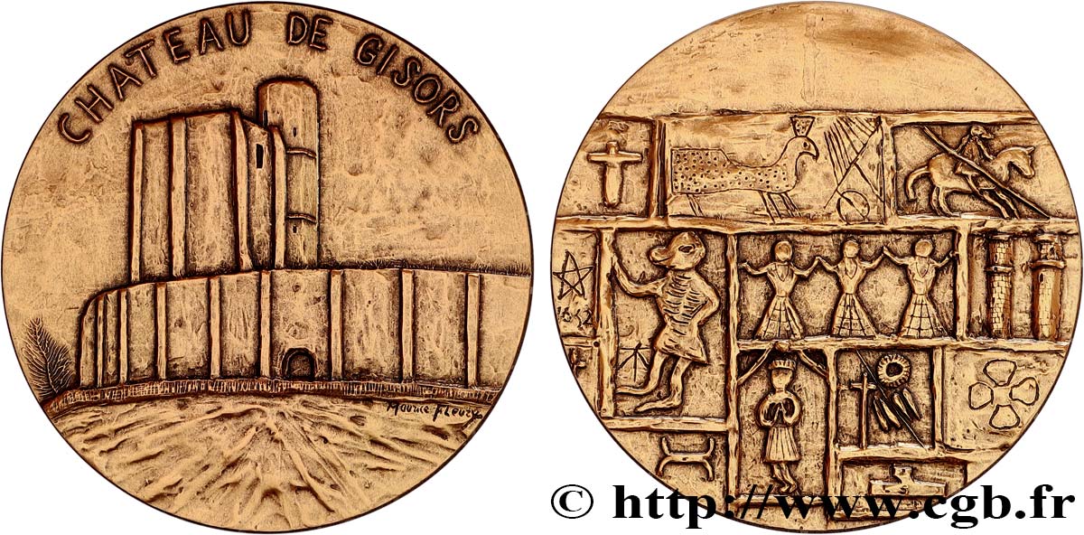 MONUMENTS ET HISTOIRE Médaille, Château de Gisors, refrappe SUP