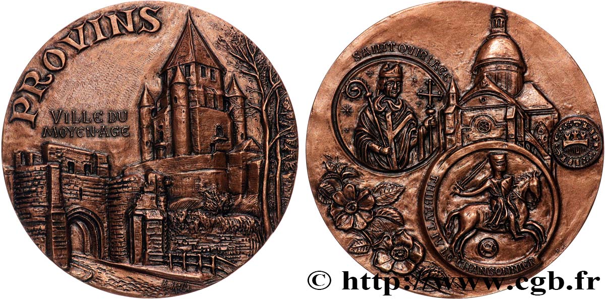 CINQUIÈME RÉPUBLIQUE Médaille, Provins, refrappe SUP