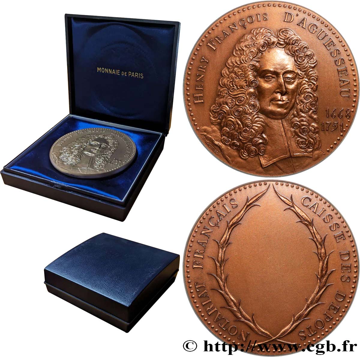 NOTAIRES DU XIXe SIECLE Médaille, Aguesseau, Caisse des dépôts EBC