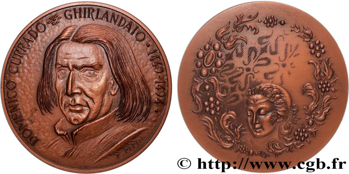 ARTISTES : MUSICIENS, PEINTRES, SCULPTEURS Médaille, Domenico Bigordi dit Domenico Ghirlandaio SPL