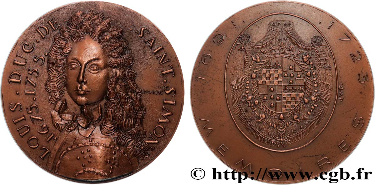 LITTÉRATURE : ÉCRIVAINS/ÉCRIVAINES - POÈTES Médaille, Louis, duc de Saint-Simon SUP