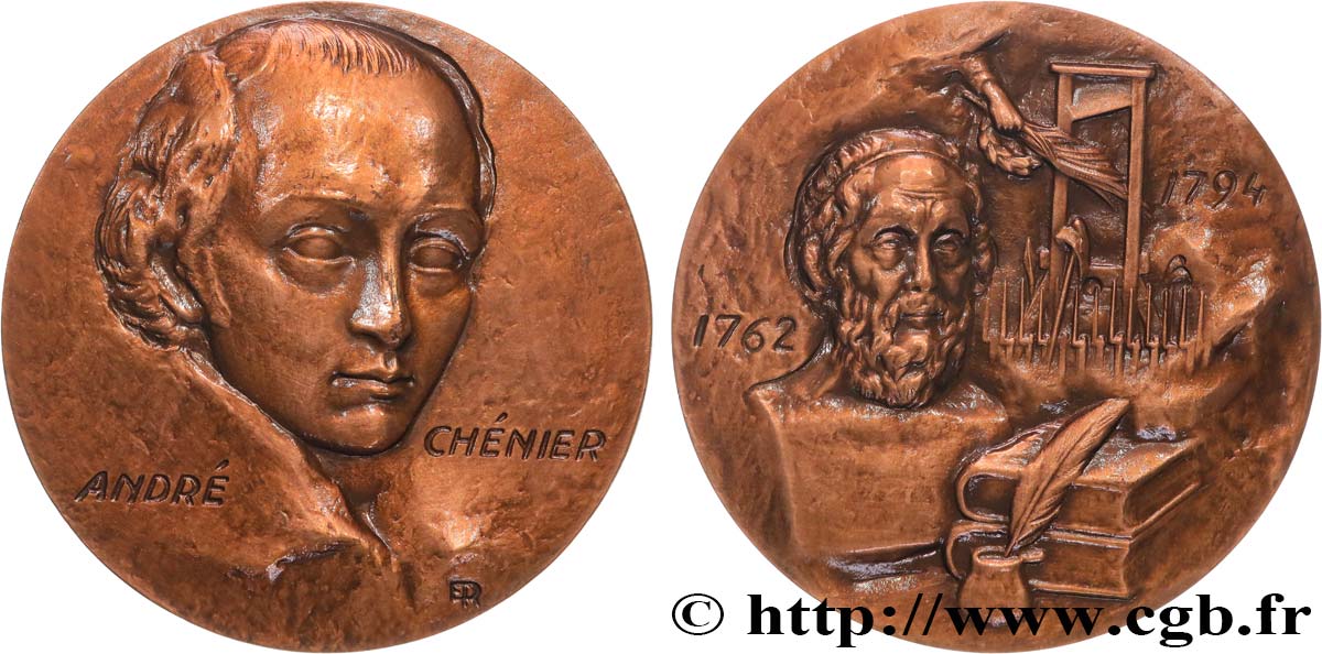 LITERATURE : WRITERS - POETS Médaille, André Chenier SPL