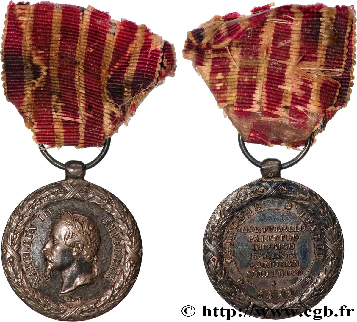 ZWEITES KAISERREICH Médaille, Campagne d’Italie SS