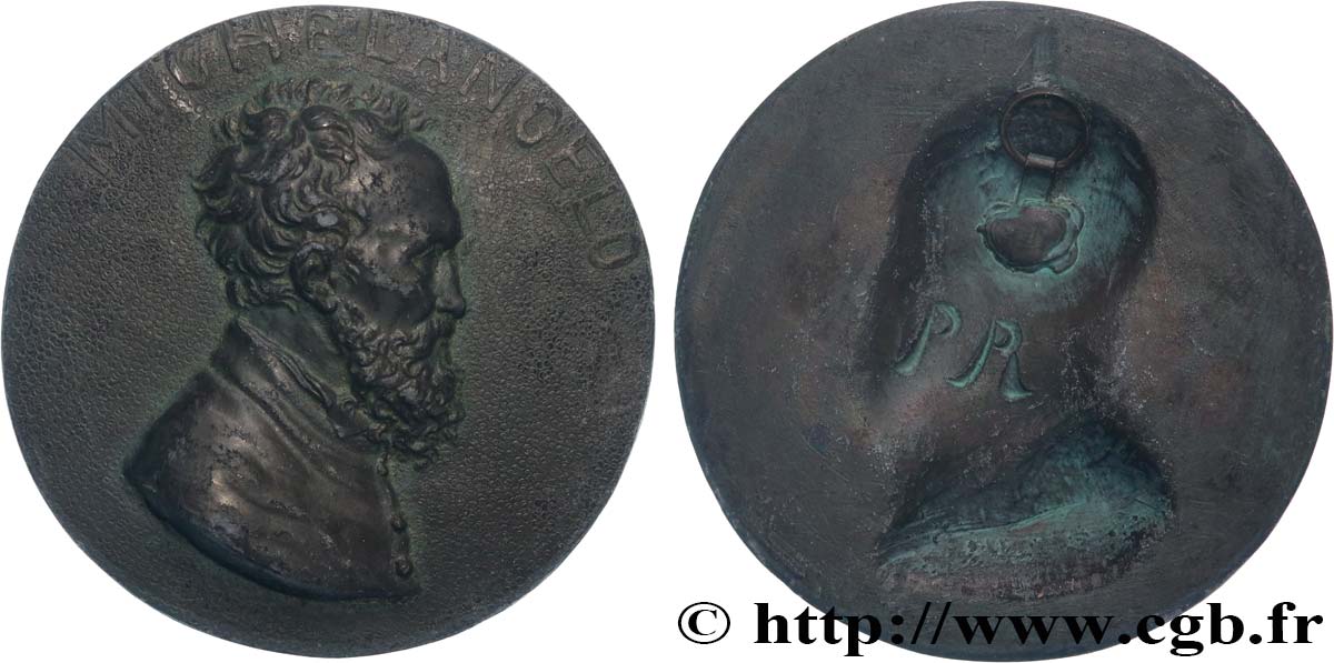 ARTISTES : MUSICIENS, PEINTRES, SCULPTEURS Médaille, Michel-Ange Buonarroti SS