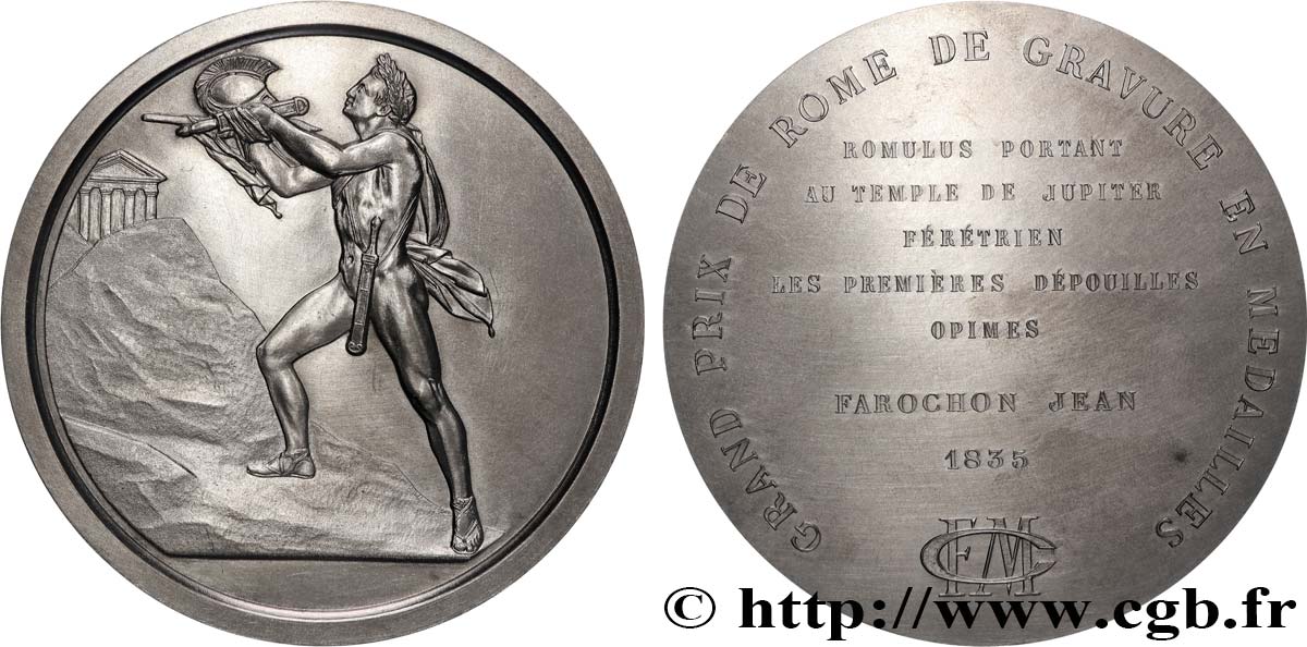 ARTISTES : MUSICIENS, PEINTRES, SCULPTEURS Médaille, Jean Farochon, grand prix de Rome, n°11 EBC