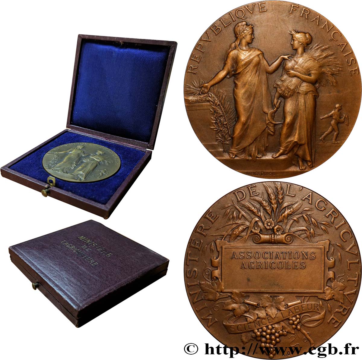 TROISIÈME RÉPUBLIQUE Médaille de récompense, Associations agricoles SUP