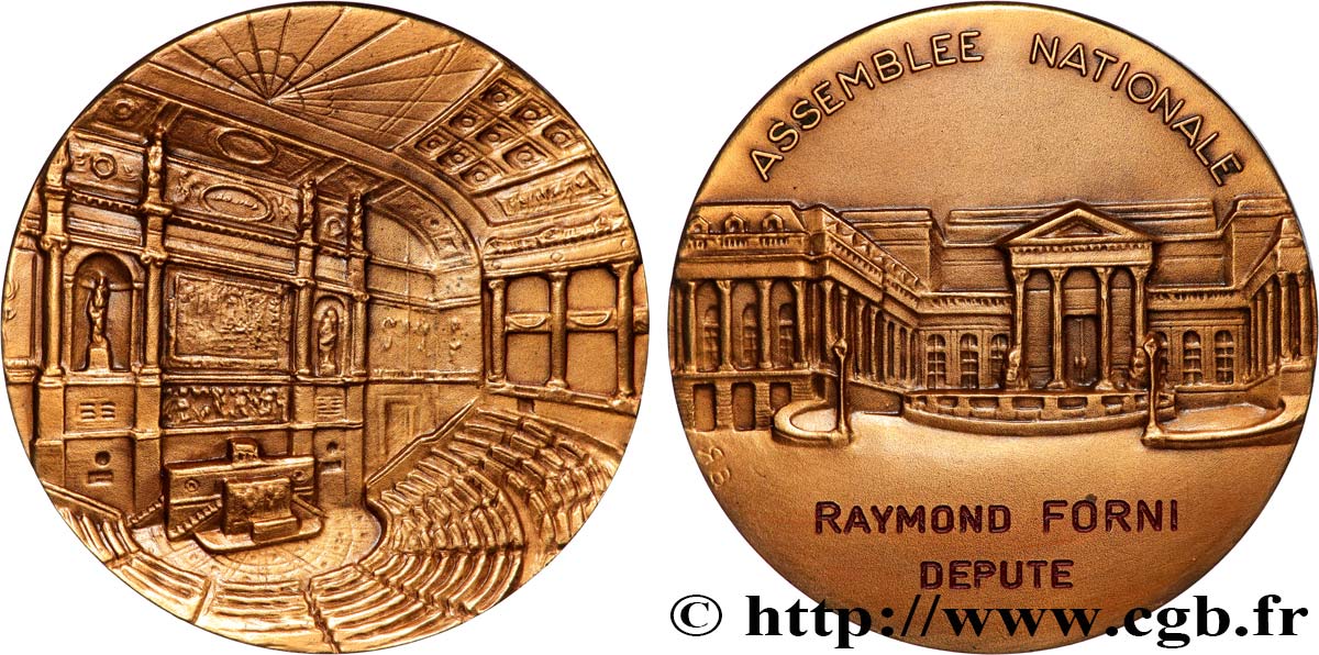 QUINTA REPUBLICA FRANCESA Médaille, Assemblée nationale EBC