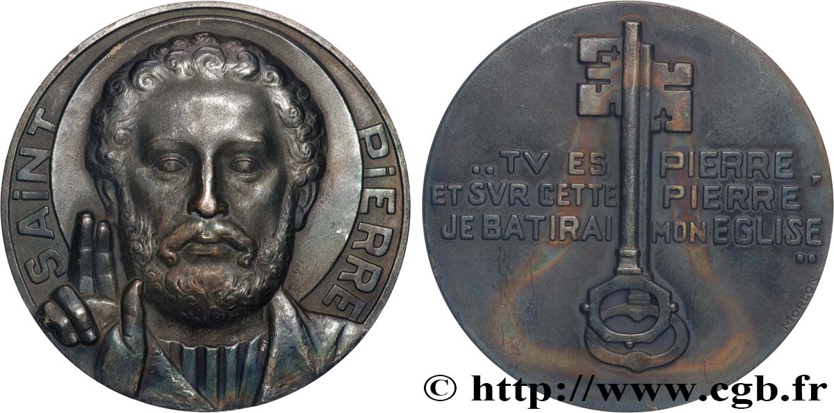 MÉDAILLES RELIGIEUSES Médaille, Saint Pierre TTB+