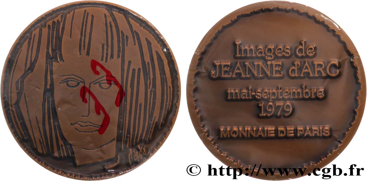 QUINTA REPUBLICA FRANCESA Médaille, Images de Jeanne d’Arc, Exemplaire Éditeur SC