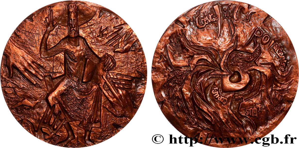 MÉDAILLES RELIGIEUSES Médaille, Christ roi SUP