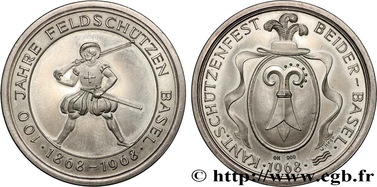 SUISSE Médaille, Centenaire du Feldschützen TTB+