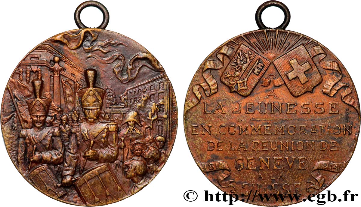 SUISSE Médaille, Commémoration de la réunion de Genève à la Suisse SS
