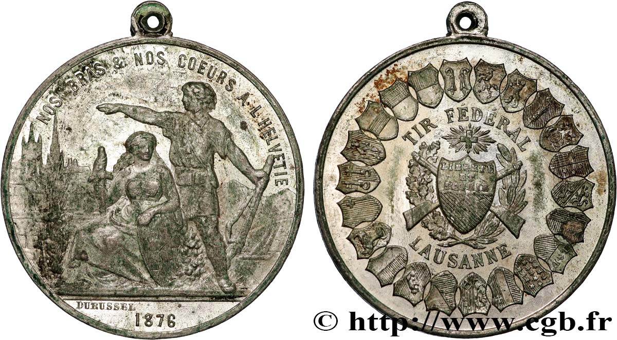 SWITZERLAND Médaille, Tir fédéral de Lausanne XF
