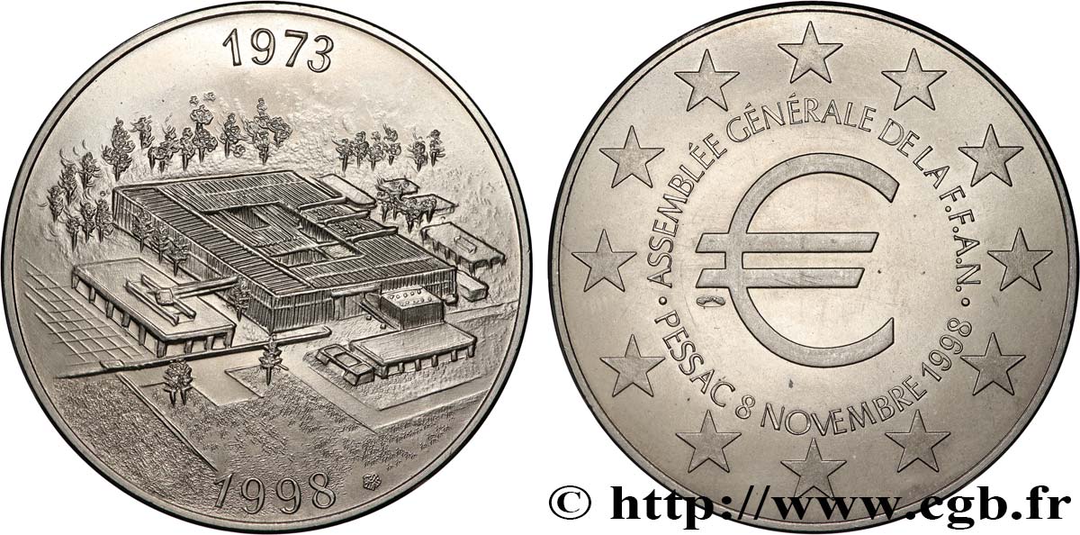 CINQUIÈME RÉPUBLIQUE Médaille, 25 ans de la FFAN - établissement monétaire de Pessac SPL