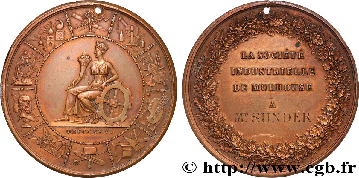 DRITTE FRANZOSISCHE REPUBLIK Médaille, Société industrielle SS