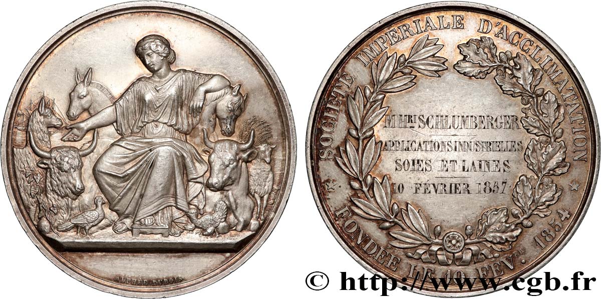 SECONDO IMPERO FRANCESE Médaille, Société impériale d’acclimatation q.SPL