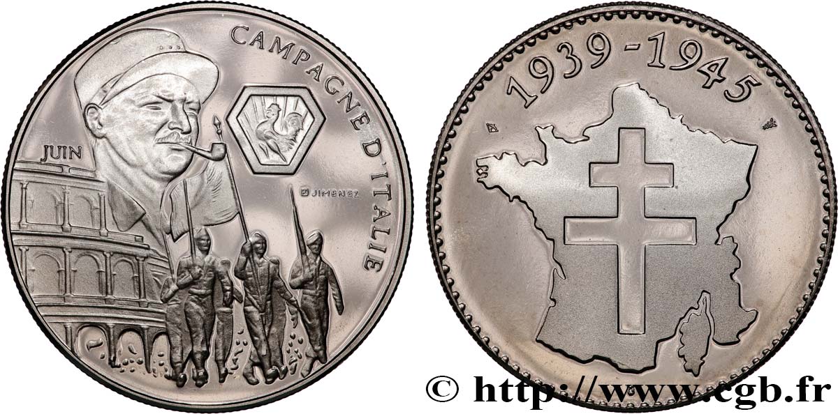 QUINTA REPUBBLICA FRANCESE Médaille commémorative, Campagne d’Italie MS