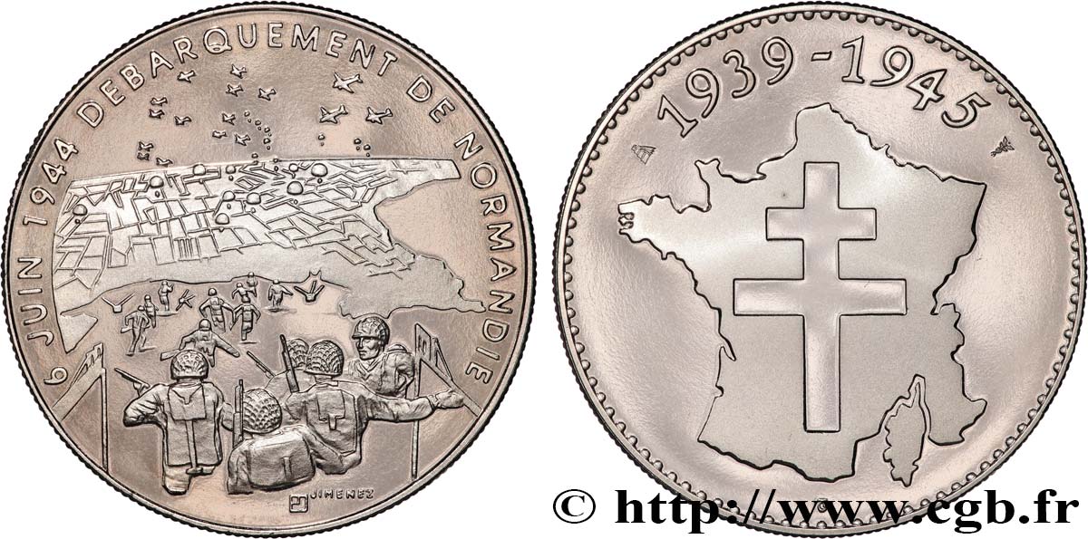 ENSEMBLE DE MÉDAILLES Médaille commémorative, Débarquement de Normandie EBC