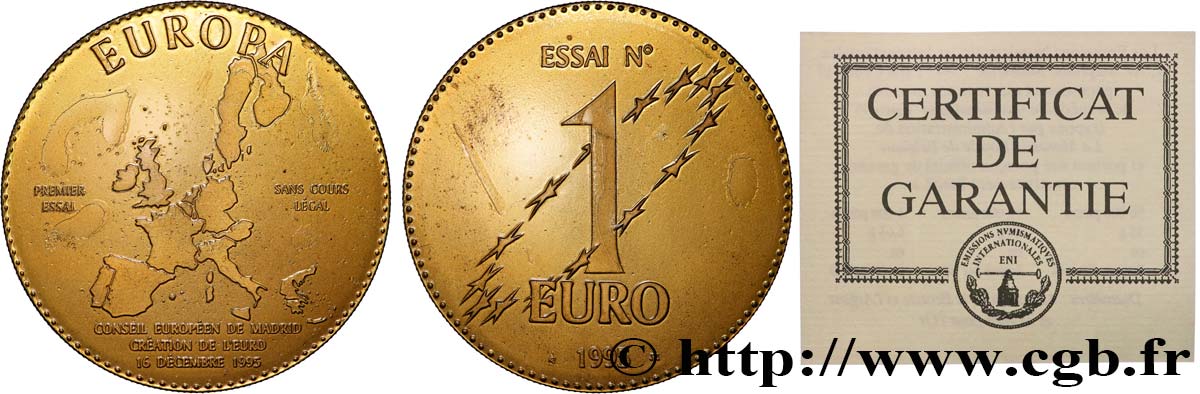 FUNFTE FRANZOSISCHE REPUBLIK Essai 1 Euro fVZ