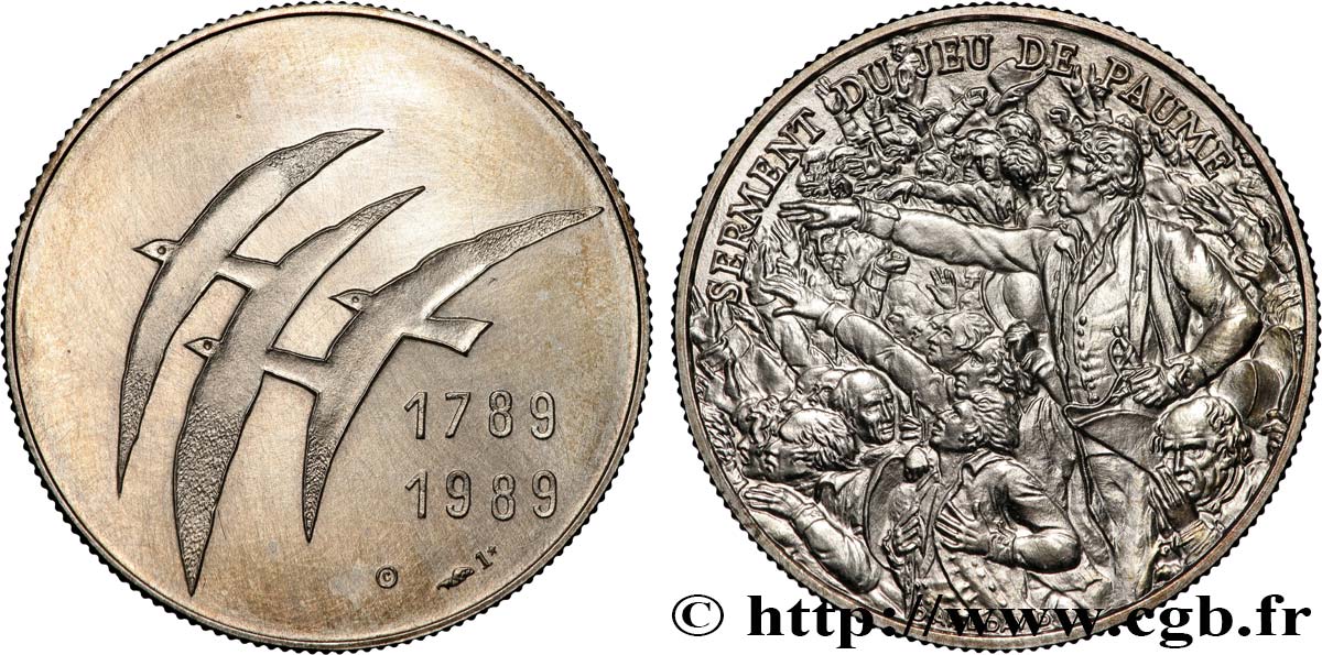QUINTA REPUBLICA FRANCESA Médaille, Bicentenaire de la Révolution Française EBC