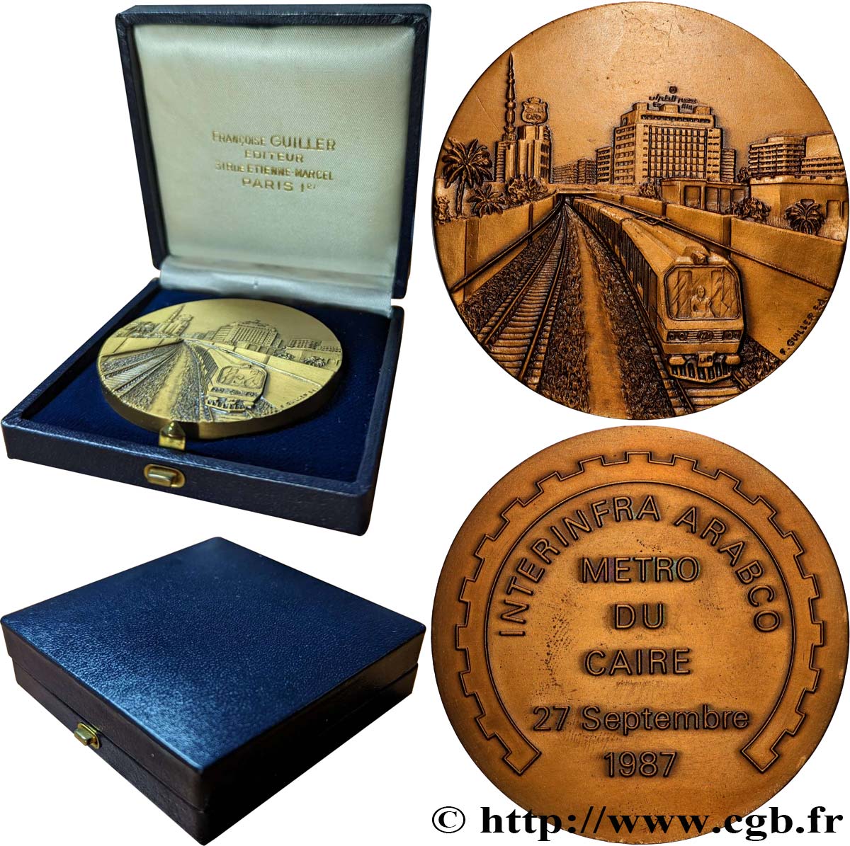 EGYPT Médaille, Inauguration du métro du Caire AU