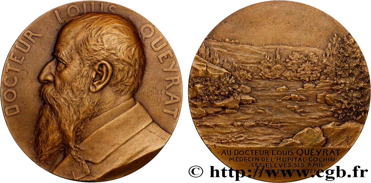III REPUBLIC Médaille, Docteur Louis Queyrat AU/AU
