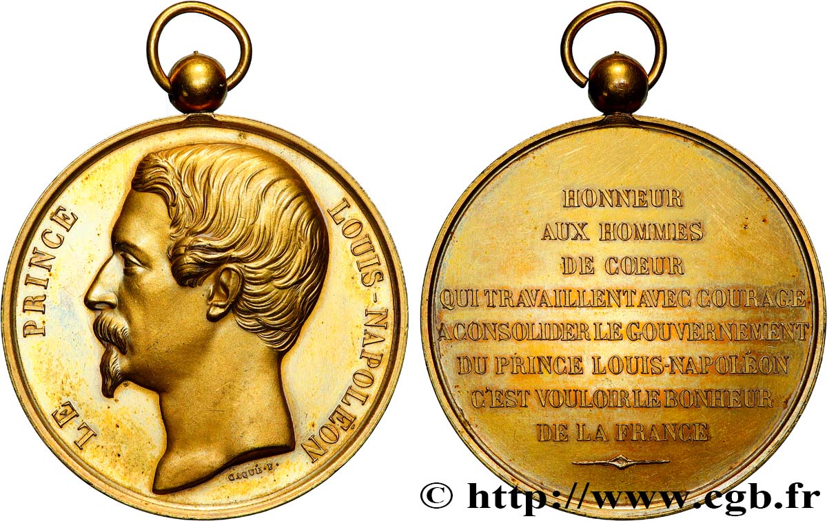 SECONDO IMPERO FRANCESE Médaille, Hommage aux ministres de Napoléon III q.SPL