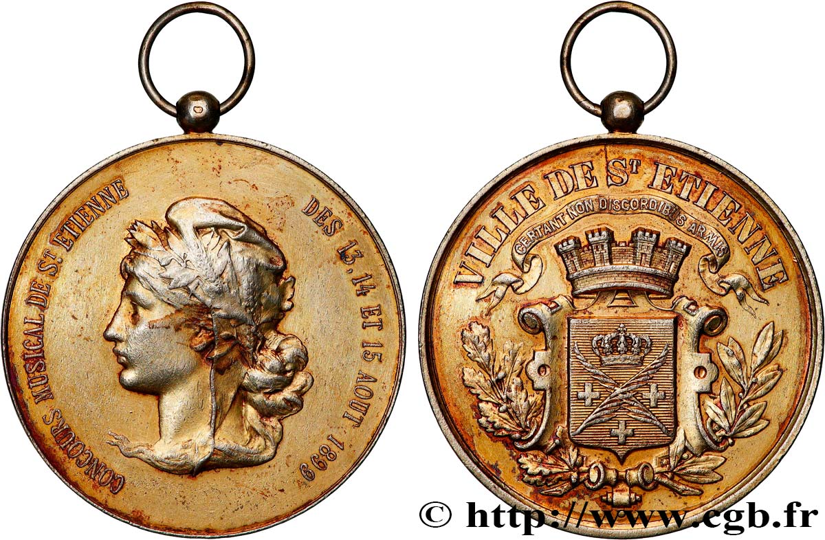 TROISIÈME RÉPUBLIQUE Médaille, Concours musical  TTB