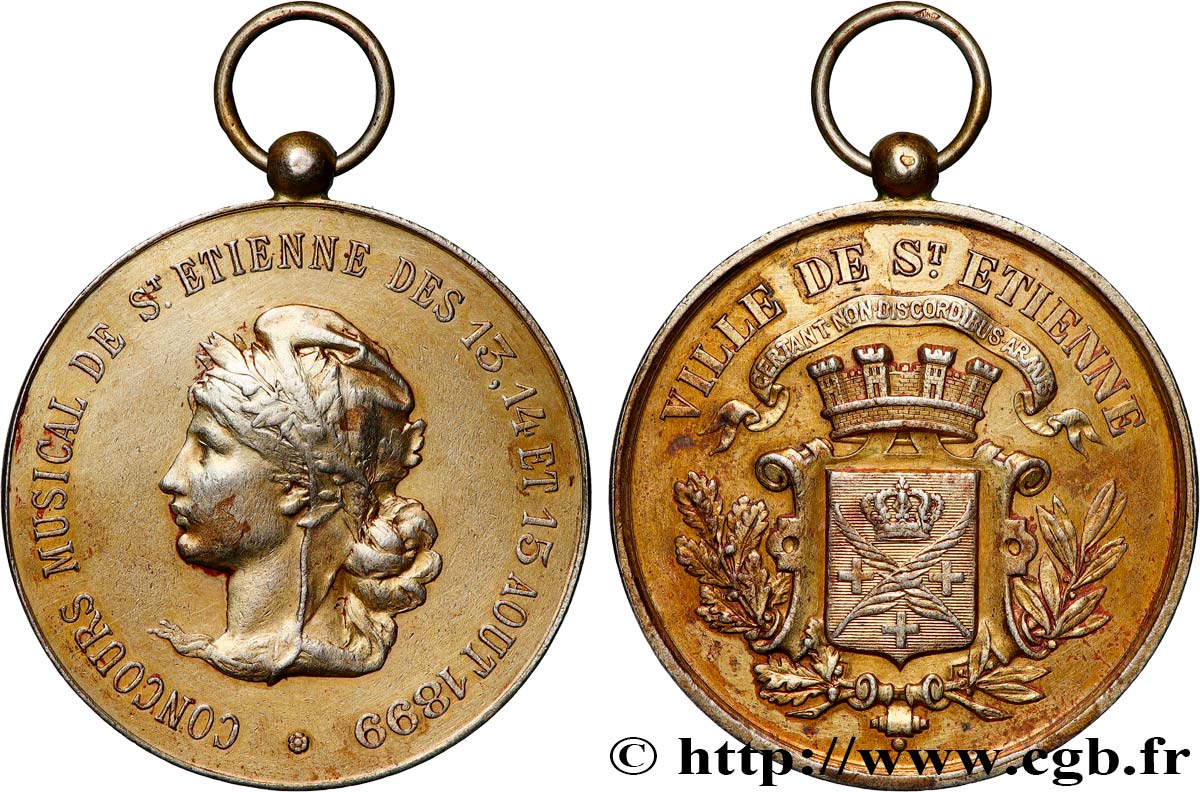TROISIÈME RÉPUBLIQUE Médaille, Concours musical  TTB