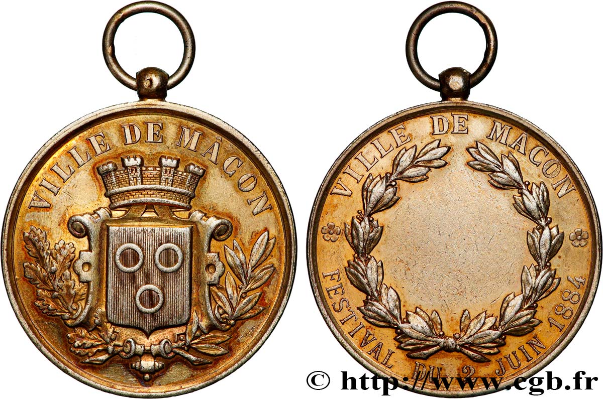 TROISIÈME RÉPUBLIQUE Médaille, Festival de la ville de Mâcon TTB