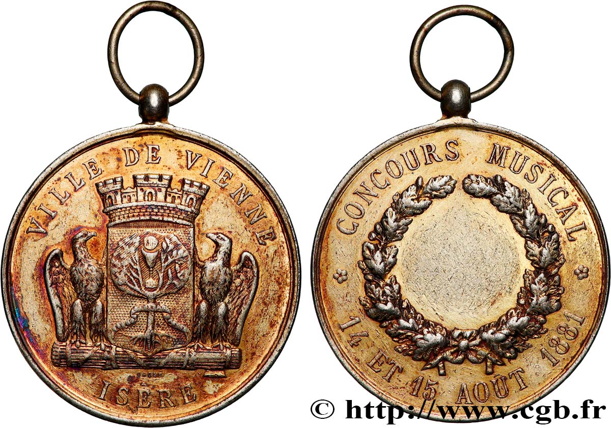 TROISIÈME RÉPUBLIQUE Médaille, Concours musical TTB